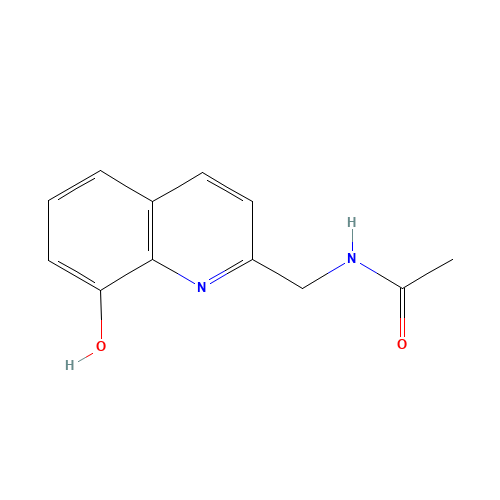 N-[(8-hydroxyquinolin-2-yl)methyl]acetamide (CAS: 648896-21-3) - Chemical Structure and Molecular Formula 