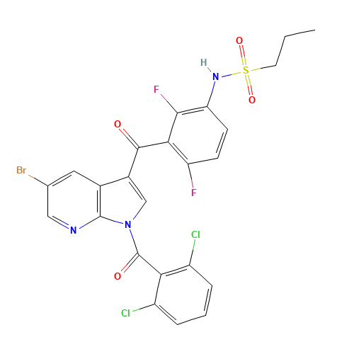 N-[3-[5-bromo-1-(2,6-dichlorobenzoyl)pyrrolo[2,3-b]pyridine-3-carbonyl]-2,4-difluorophenyl]propane-1-sulfonamide (CAS: 1262985-24-9) - Related Chemical Product