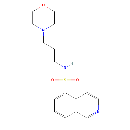 N-(3-morpholin-4-ylpropyl)isoquinoline-5-sulfonamide (CAS: 84468-35-9) - Chemical Structure and Molecular Formula 