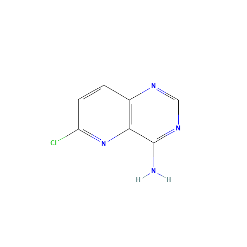 6-chloropyrido[3,2-d]pyrimidin-4-amine (CAS: 1499166-63-0) - Chemical Structure and Molecular Formula 