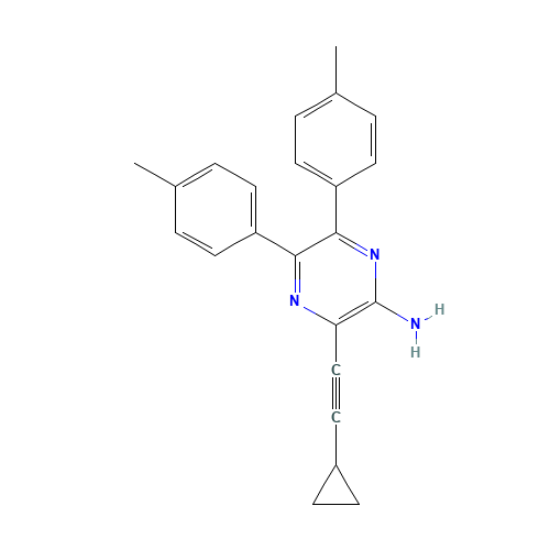 3-(2-cyclopropylethynyl)-5,6-bis(4-methylphenyl)pyrazin-2-amine (CAS: 1447770-31-1) - Related Chemical Product
