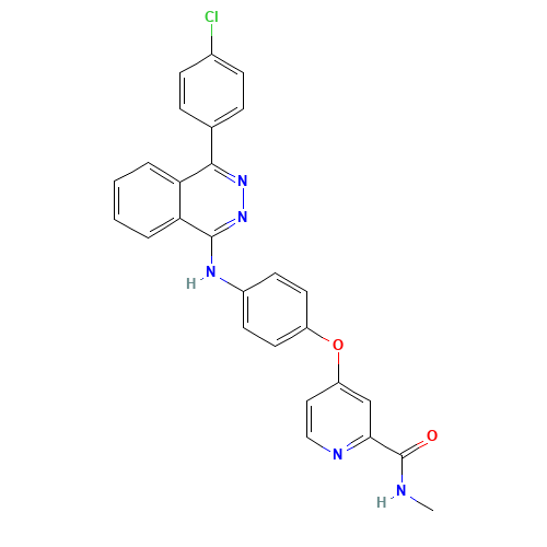 4-[4-[[4-(4-chlorophenyl)phthalazin-1-yl]amino]phenoxy]-N-methylpyridine-2-carboxamide (CAS: 1071534-80-9) - Related Chemical Product