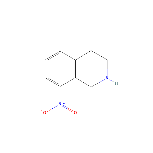 8-nitro-1,2,3,4-tetrahydroisoquinoline (CAS: 791040-11-4) - Chemical Structure and Molecular Formula 