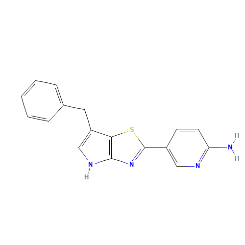 5-(6-benzyl-4H-pyrrolo[2,3-d][1,3]thiazol-2-yl)pyridin-2-amine (CAS: 1312363-59-9) - Chemical Structure and Molecular Formula 