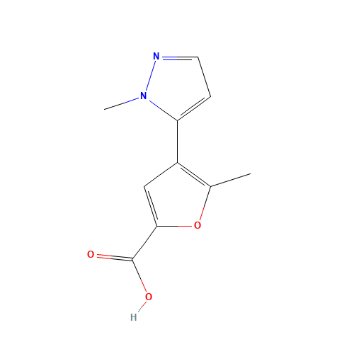 5-methyl-4-(2-methylpyrazol-3-yl)furan-2-carboxylic acid (CAS: 1047628-85-2) - Related Chemical Product