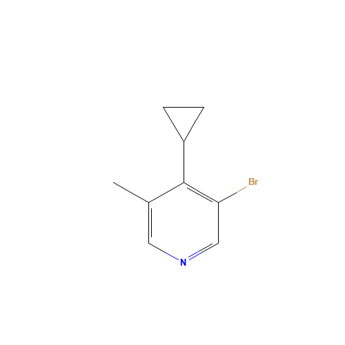 3-bromo-4-cyclopropyl-5-methylpyridine (CAS: 1404367-11-8) - Chemical Structure and Molecular Formula 