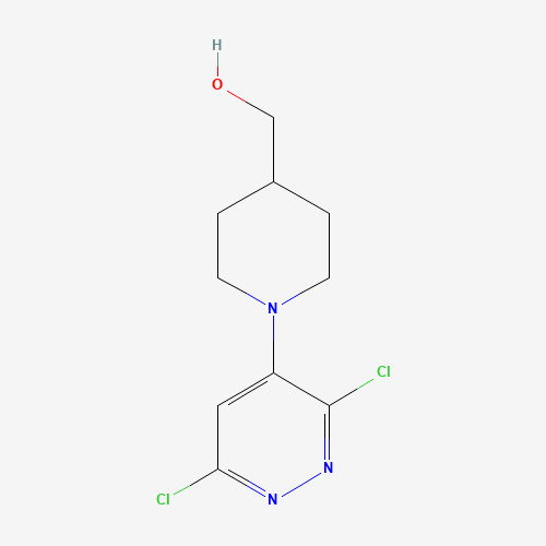 [1-(3,6-dichloropyridazin-4-yl)piperidin-4-yl]methanol (CAS: 1349874-35-6) - Chemical Structure and Molecular Formula 