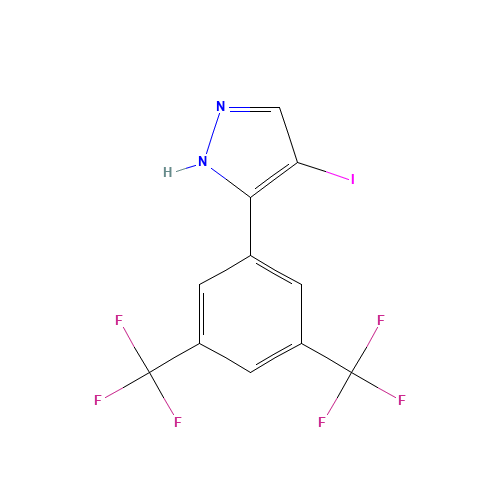 5-[3,5-bis(trifluoromethyl)phenyl]-4-iodo-1H-pyrazole (CAS: 1411409-41-0) - Related Chemical Product