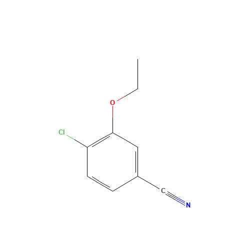 4-chloro-3-ethoxybenzonitrile (CAS: 933585-28-5) - Chemical Structure and Molecular Formula 