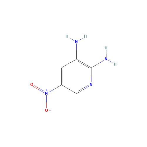 5-nitropyridine-2,3-diamine (CAS: 3537-14-2) - Chemical Structure and Molecular Formula 