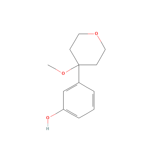 3-(4-methoxyoxan-4-yl)phenol (CAS: 130722-57-5) - Chemical Structure and Molecular Formula 