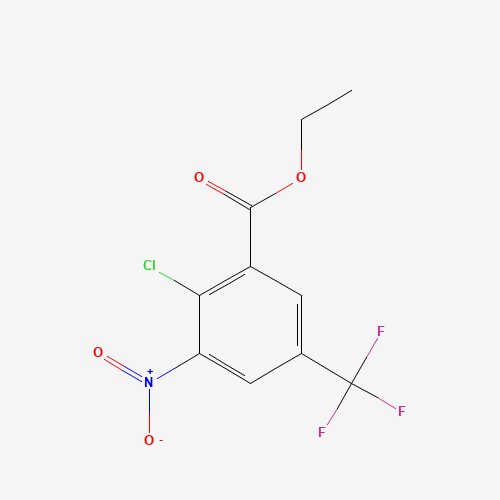ethyl 2-chloro-3-nitro-5-(trifluoromethyl)benzoate (CAS: 909276-03-5) - Chemical Structure and Molecular Formula 