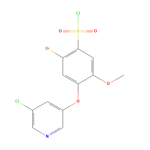 2-bromo-4-(5-chloropyridin-3-yl)oxy-5-methoxybenzenesulfonyl chloride (CAS: 315227-09-9) - Related Chemical Product
