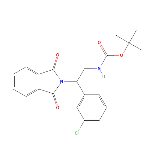 tert-butyl N-[2-(3-chlorophenyl)-2-(1,3-dioxoisoindol-2-yl)ethyl]carbamate (CAS: 1386398-77-1) - Related Chemical Product