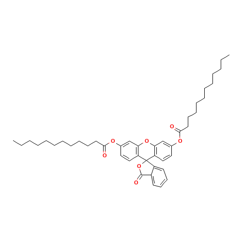 (6'-dodecanoyloxy-3-oxospiro[2-benzofuran-1,9'-xanthene]-3'-yl) dodecanoate (CAS: 7308-90-9) - Related Chemical Product