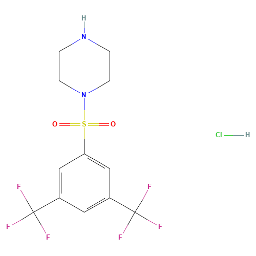 1-[3,5-bis(trifluoromethyl)phenyl]sulfonylpiperazine;hydrochloride (CAS: 97630-12-1) - Related Chemical Product