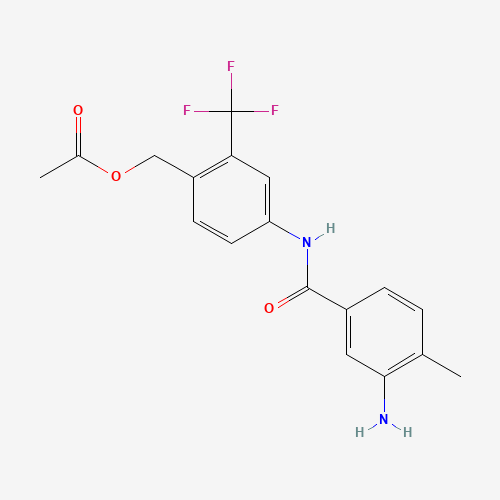 [4-[(3-amino-4-methylbenzoyl)amino]-2-(trifluoromethyl)phenyl]methyl acetate (CAS: 1318242-95-3) - Chemical Structure and Molecular Formula 