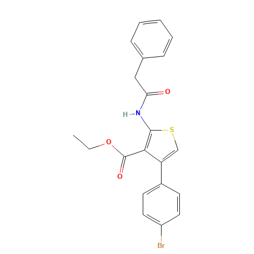 ethyl 4-(4-bromophenyl)-2-[(2-phenylacetyl)amino]thiophene-3-carboxylate (CAS: 546097-25-0) - Related Chemical Product