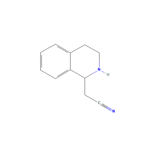 2-(1,2,3,4-tetrahydroisoquinolin-1-yl)acetonitrile (CAS: 111599-07-6) - Chemical Structure and Molecular Formula 