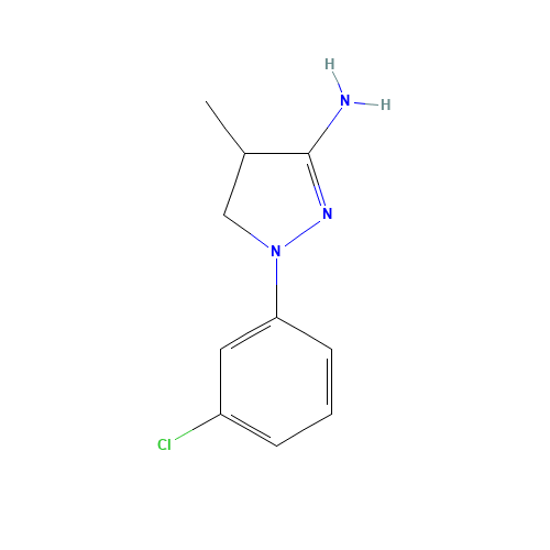 2-(3-chlorophenyl)-4-methyl-3,4-dihydropyrazol-5-amine (CAS: 77992-25-7) - Related Chemical Product