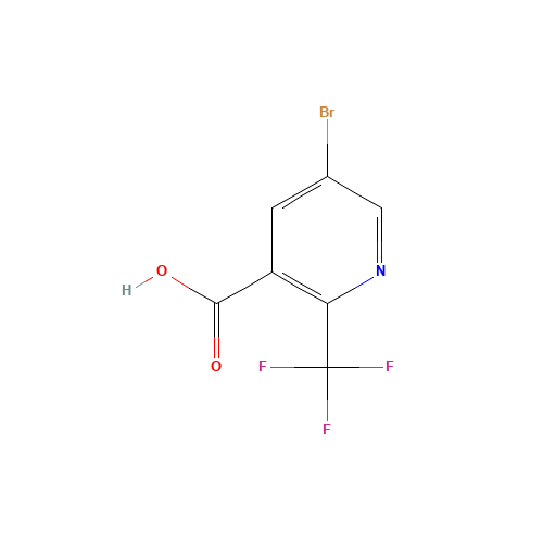 5-bromo-2-(trifluoromethyl)pyridine-3-carboxylic acid (CAS: 436799-36-9) - Chemical Structure and Molecular Formula 