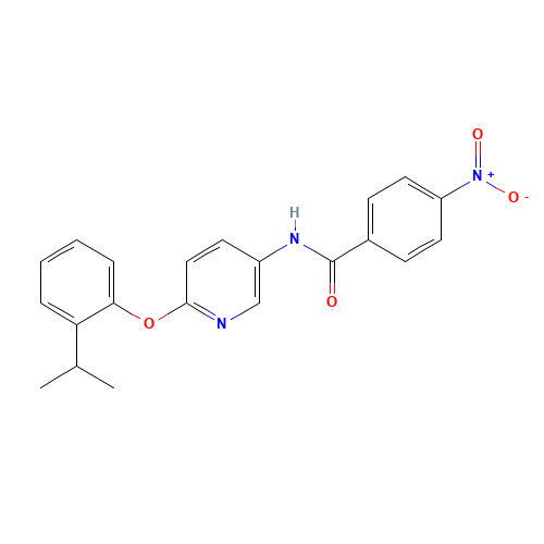 4-nitro-N-[6-(2-propan-2-ylphenoxy)pyridin-3-yl]benzamide (CAS: 224794-83-6) - Related Chemical Product