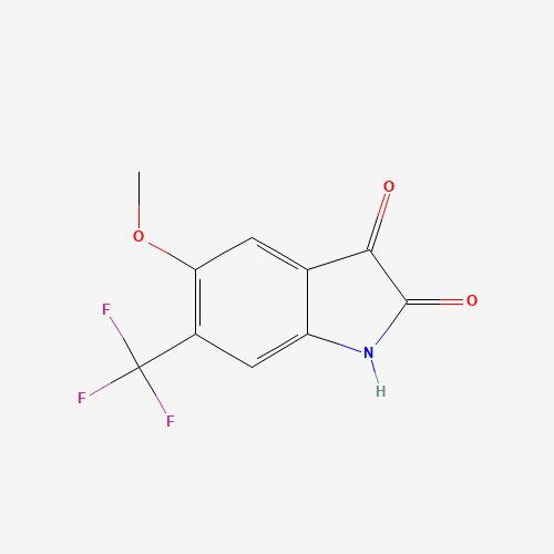 5-methoxy-6-(trifluoromethyl)-1H-indole-2,3-dione (CAS: 432517-48-1) - Chemical Structure and Molecular Formula 
