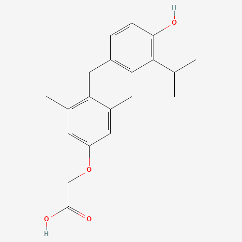 2-[4-[(4-hydroxy-3-propan-2-ylphenyl)methyl]-3,5-dimethylphenoxy]acetic acid (CAS: 211110-63-3) - Related Chemical Product