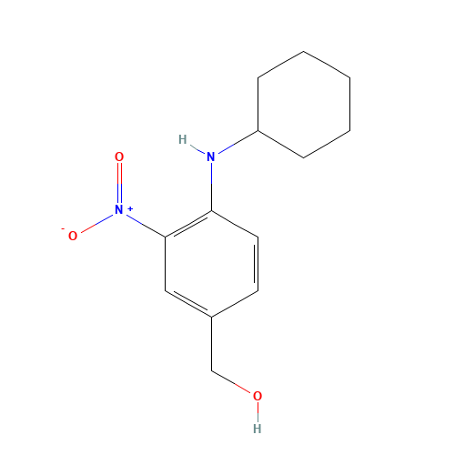 [4-(cyclohexylamino)-3-nitrophenyl]methanol (CAS: 509094-02-4) - Chemical Structure and Molecular Formula 
