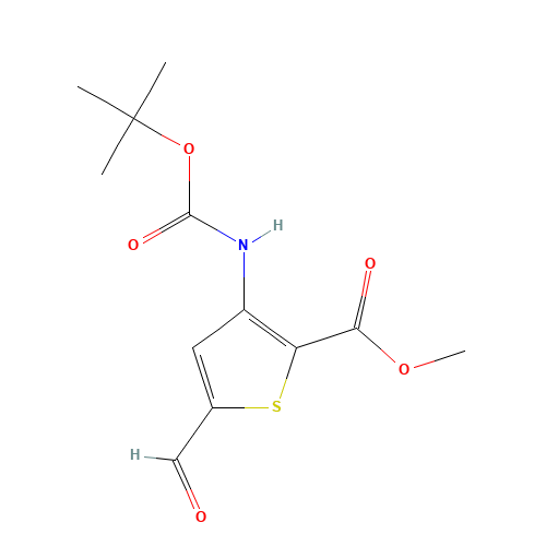 methyl 5-formyl-3-[(2-methylpropan-2-yl)oxycarbonylamino]thiophene-2-carboxylate (CAS: 946605-42-1) - Related Chemical Product