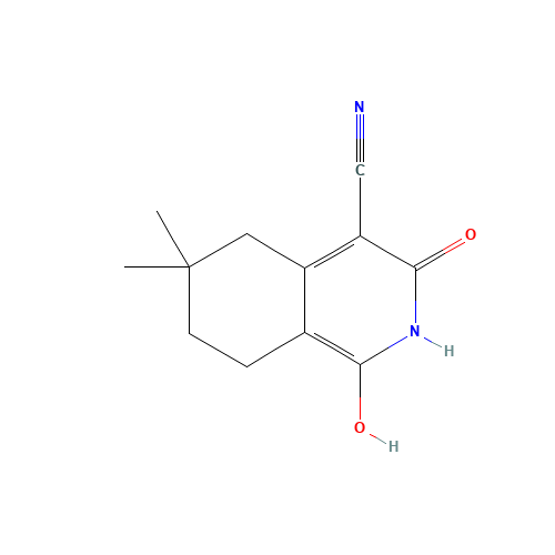 1-hydroxy-6,6-dimethyl-3-oxo-2,5,7,8-tetrahydroisoquinoline-4-carbonitrile (CAS: 890023-13-9) - Related Chemical Product
