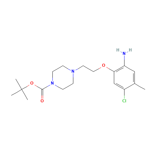 tert-butyl 4-[2-(2-amino-5-chloro-4-methylphenoxy)ethyl]piperazine-1-carboxylate (CAS: 862874-16-6) - Related Chemical Product