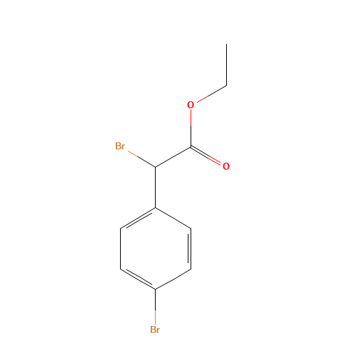 ethyl 2-bromo-2-(4-bromophenyl)acetate (CAS: 77143-76-1) - Chemical Structure and Molecular Formula 