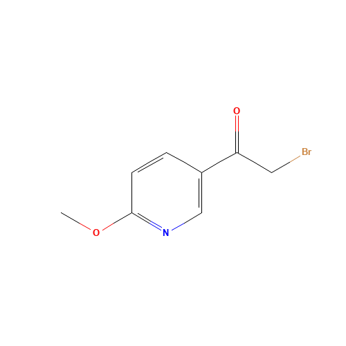 2-bromo-1-(6-methoxypyridin-3-yl)ethanone (CAS: 1186113-51-8) - Chemical Structure and Molecular Formula 