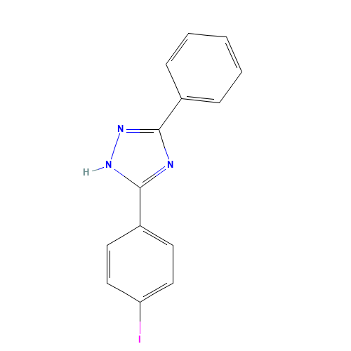 5-(4-iodophenyl)-3-phenyl-1H-1,2,4-triazole (CAS: 858100-25-1) - Chemical Structure and Molecular Formula 