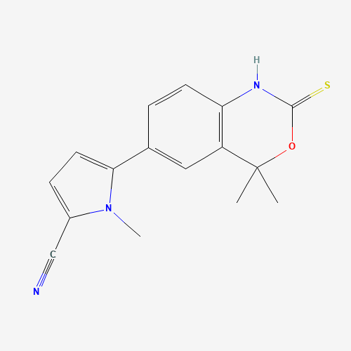 5-(4,4-dimethyl-2-sulfanylidene-1H-3,1-benzoxazin-6-yl)-1-methylpyrrole-2-carbonitrile (CAS: 304853-42-7) - Related Chemical Product