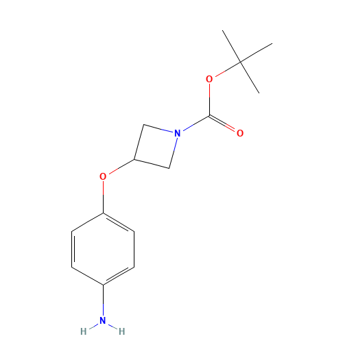 tert-butyl 3-(4-aminophenoxy)azetidine-1-carboxylate (CAS: 643087-88-1) - Chemical Structure and Molecular Formula 