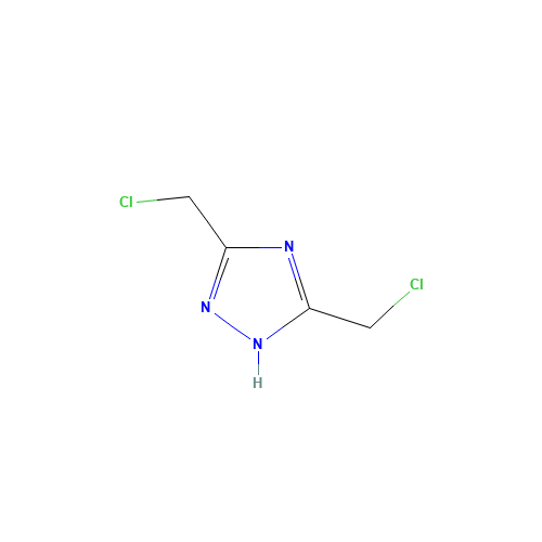 3,5-bis(chloromethyl)-1H-1,2,4-triazole (CAS: 106724-81-6) - Chemical Structure and Molecular Formula 