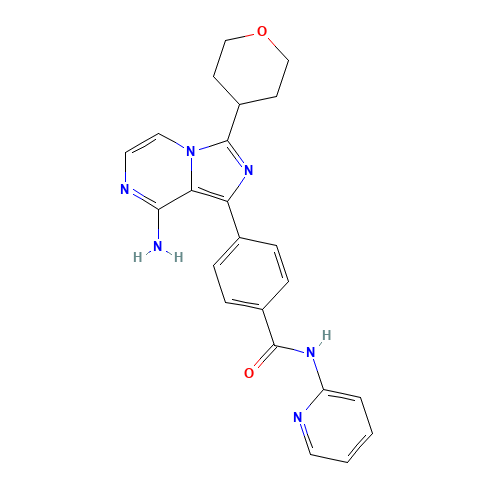 4-[8-amino-3-(oxan-4-yl)imidazo[1,5-a]pyrazin-1-yl]-N-pyridin-2-ylbenzamide (CAS: 1419213-85-6) - Related Chemical Product