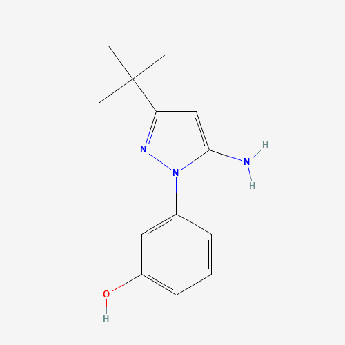 3-(5-amino-3-tert-butylpyrazol-1-yl)phenol (CAS: 869663-62-7) - Related Chemical Product