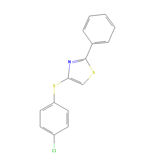 4-(4-chlorophenyl)sulfanyl-2-phenyl-1,3-thiazole (CAS: 76140-55-1) - Related Chemical Product