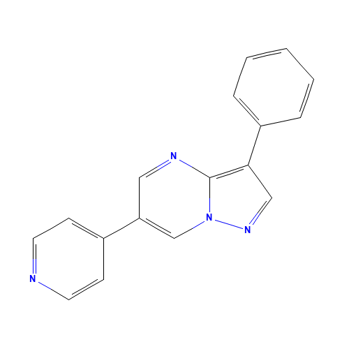 3-phenyl-6-pyridin-4-ylpyrazolo[1,5-a]pyrimidine (CAS: 216661-46-0) - Related Chemical Product