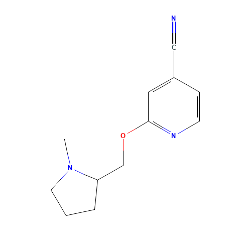 2-[(1-methylpyrrolidin-2-yl)methoxy]pyridine-4-carbonitrile (CAS: 453560-62-8) - Chemical Structure and Molecular Formula 