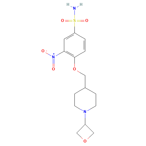 3-nitro-4-[[1-(oxetan-3-yl)piperidin-4-yl]methoxy]benzenesulfonamide (CAS: 1257047-53-2) - Related Chemical Product