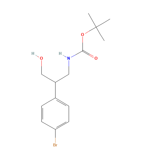 tert-butyl N-[2-(4-bromophenyl)-3-hydroxypropyl]carbamate (CAS: 1089131-54-3) - Related Chemical Product