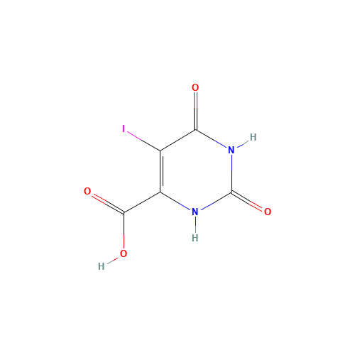 5-iodo-2,4-dioxo-1H-pyrimidine-6-carboxylic acid (CAS: 17687-22-8) - Chemical Structure and Molecular Formula 