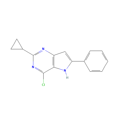4-chloro-2-cyclopropyl-6-phenyl-5H-pyrrolo[3,2-d]pyrimidine (CAS: 237435-35-7) - Related Chemical Product