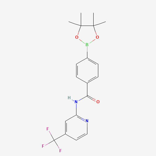 4-(4,4,5,5-tetramethyl-1,3,2-dioxaborolan-2-yl)-N-[4-(trifluoromethyl)pyridin-2-yl]benzamide (CAS: 1418307-30-8) - Related Chemical Product