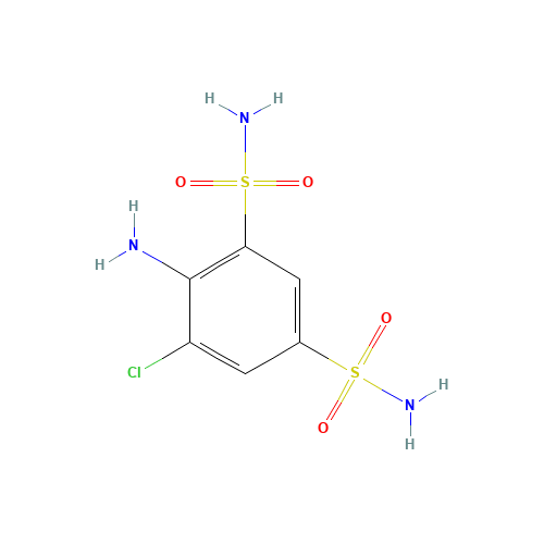 4-amino-5-chlorobenzene-1,3-disulfonamide (CAS: 1083-36-9) - Related Chemical Product