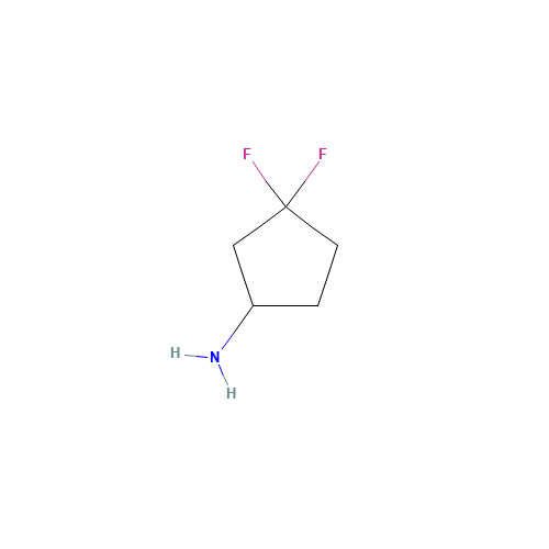 3,3-difluorocyclopentan-1-amine (CAS: 939525-61-8) - Chemical Structure and Molecular Formula 